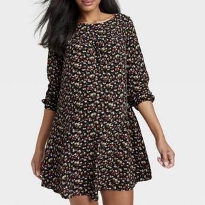 The Nines by HATCH Floral Black Dress